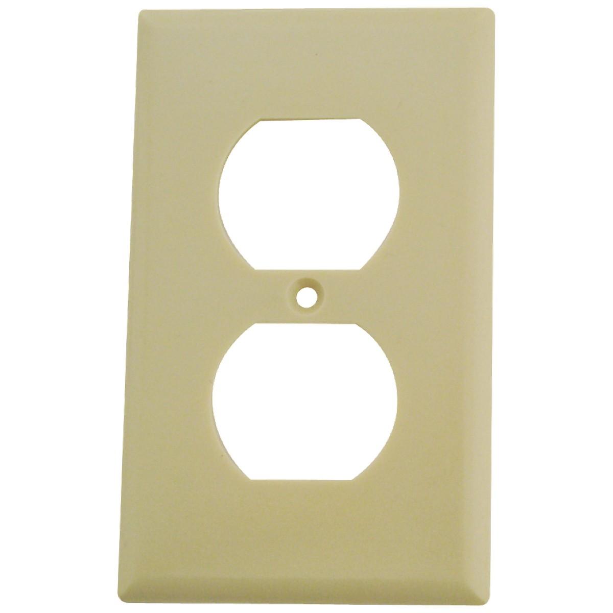 Receptacle Plate Duplex 1G Ivory