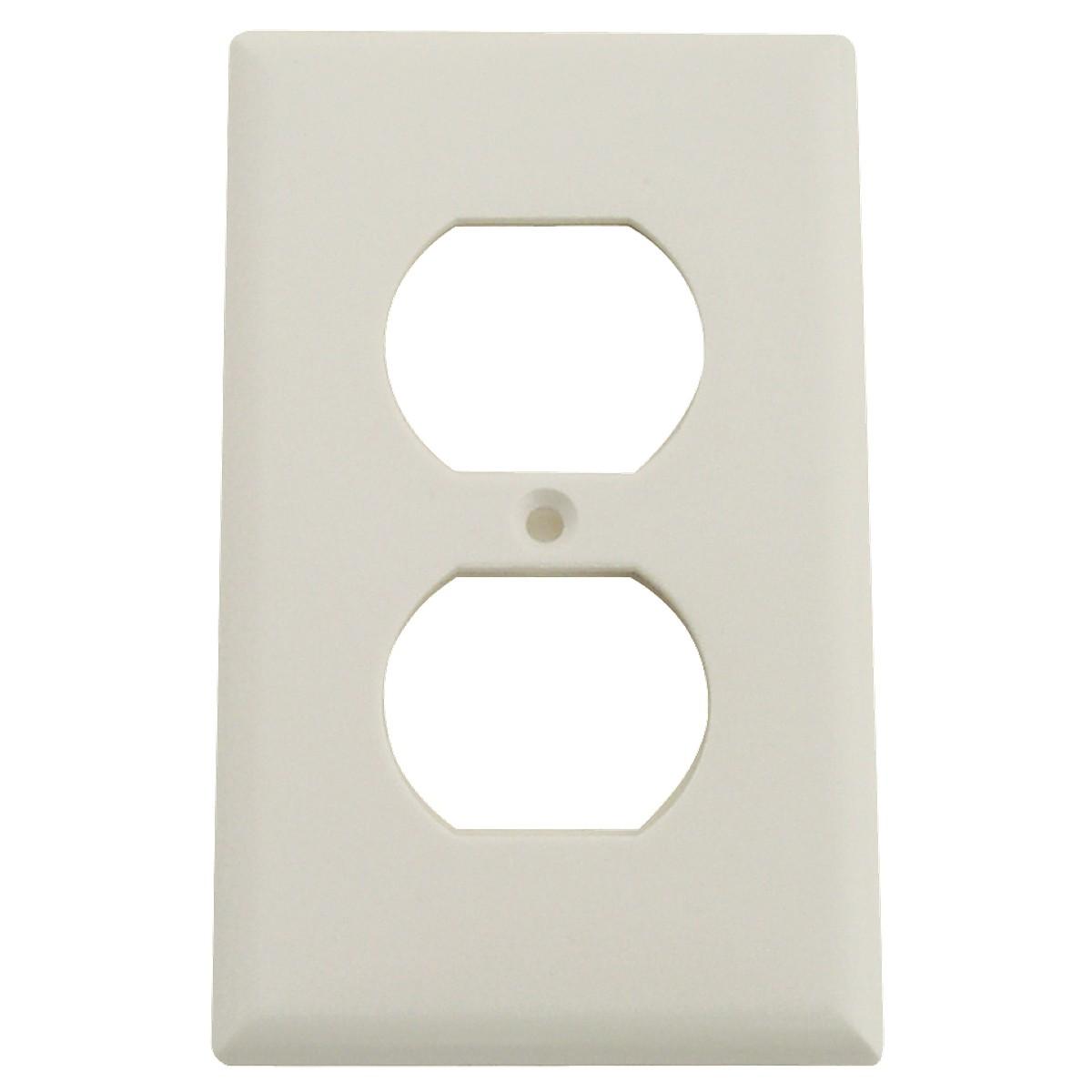RECEPTACLE PLATE DUPLEX 1G WHITE