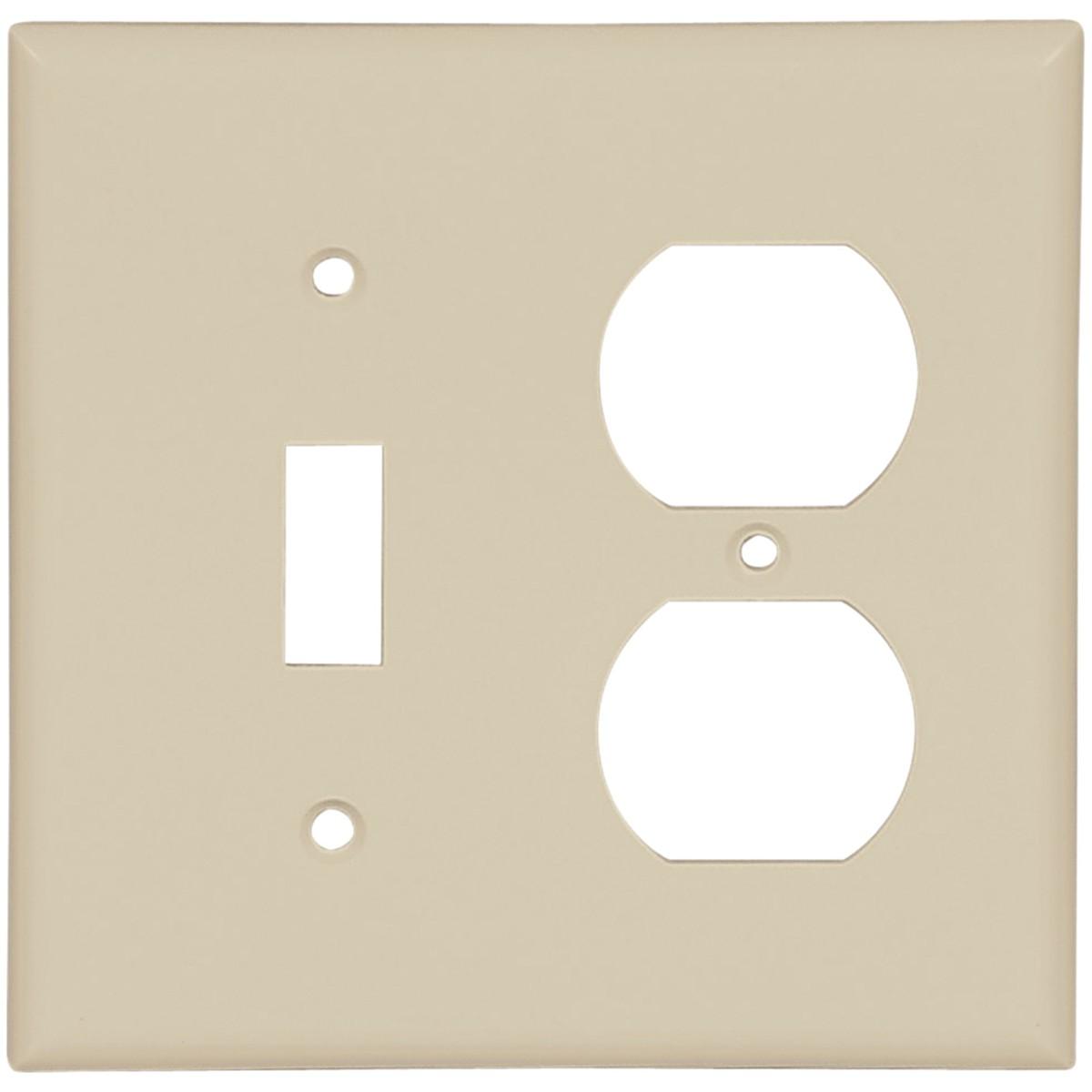 Combo Toggle Plate 2G Ivory