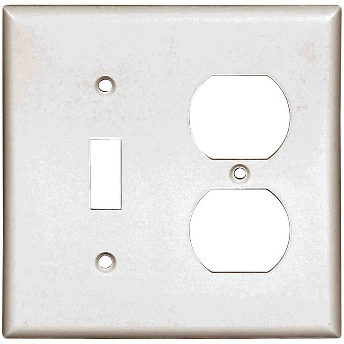 Receptacle Toggle Plate 1G White