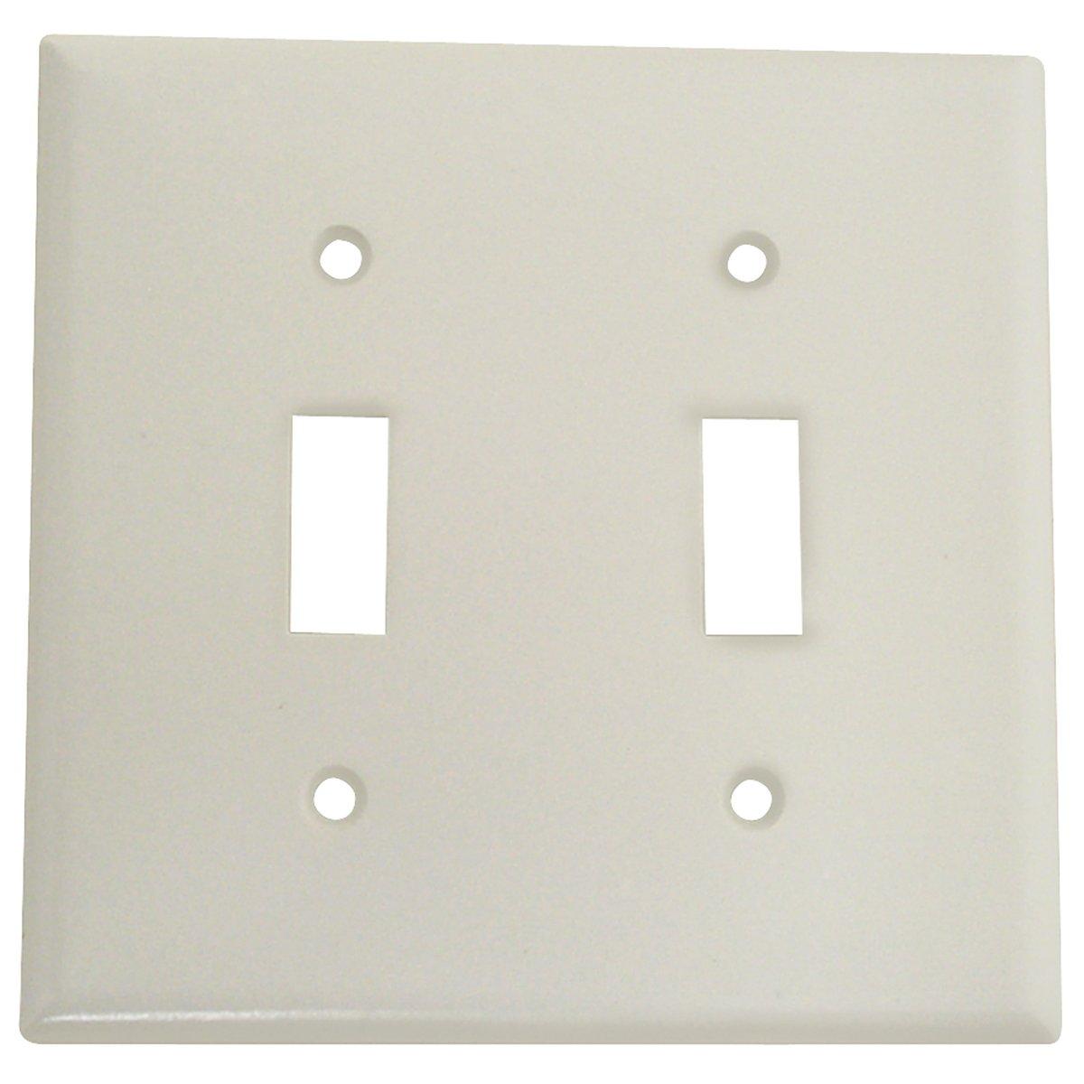 TOGGLE PLATE 2 GANG WHITE