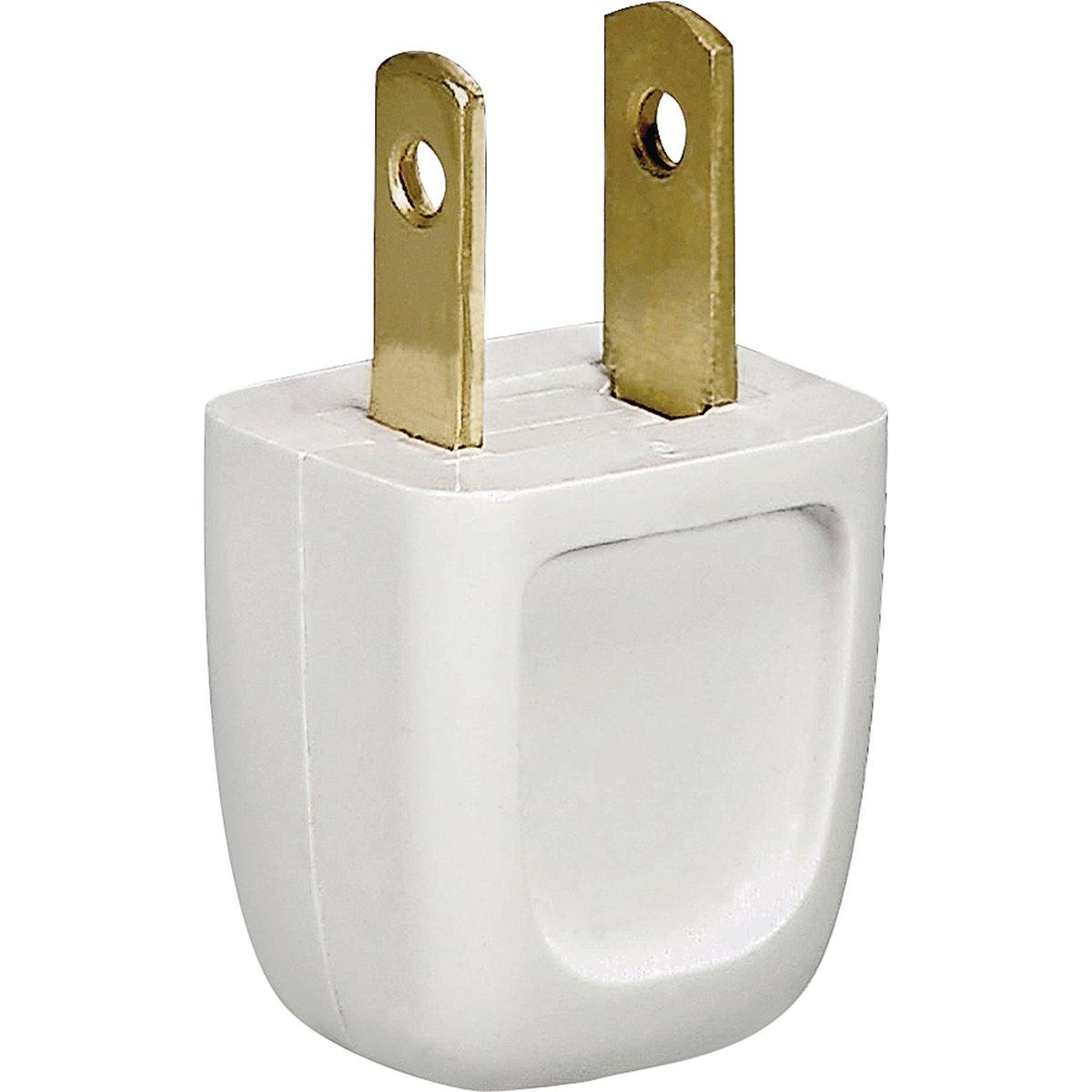 WHITE STRAIGHT PLUG PLASTIC