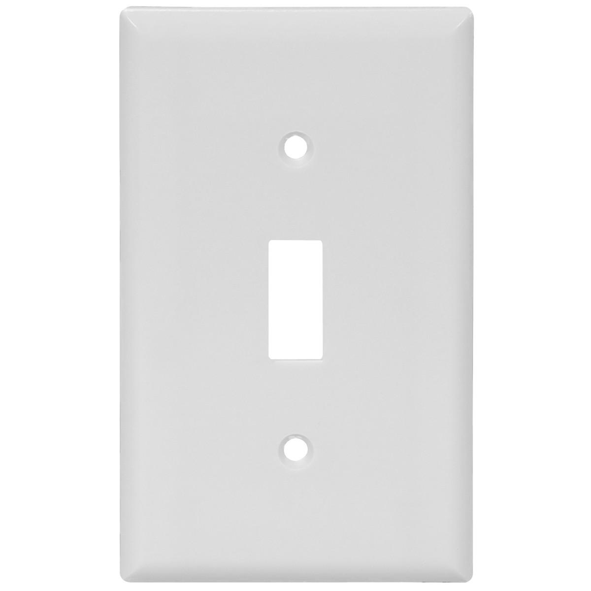 TOGGLE PLATE NYLON 1 GANG WHITE