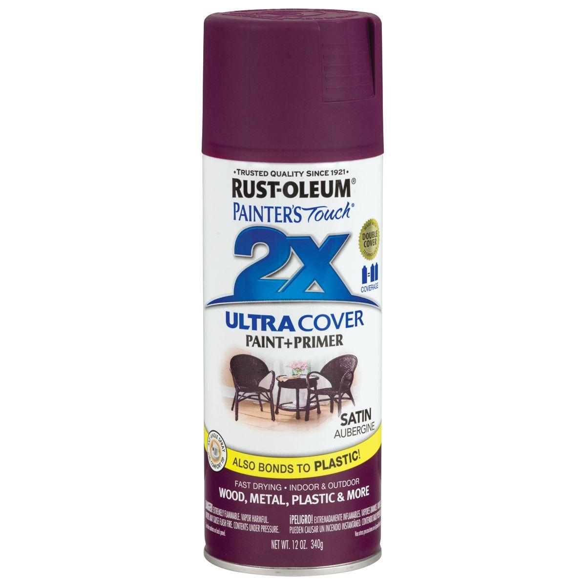 Rust-Oleum 257419 General-Purpose Spray Paint, Satin, Aubergine, 12 oz Can