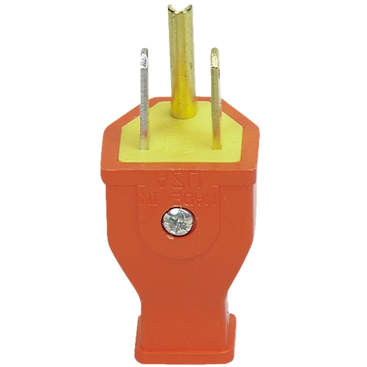 PLUG 3-WIRE STRAIGHT ORANGE