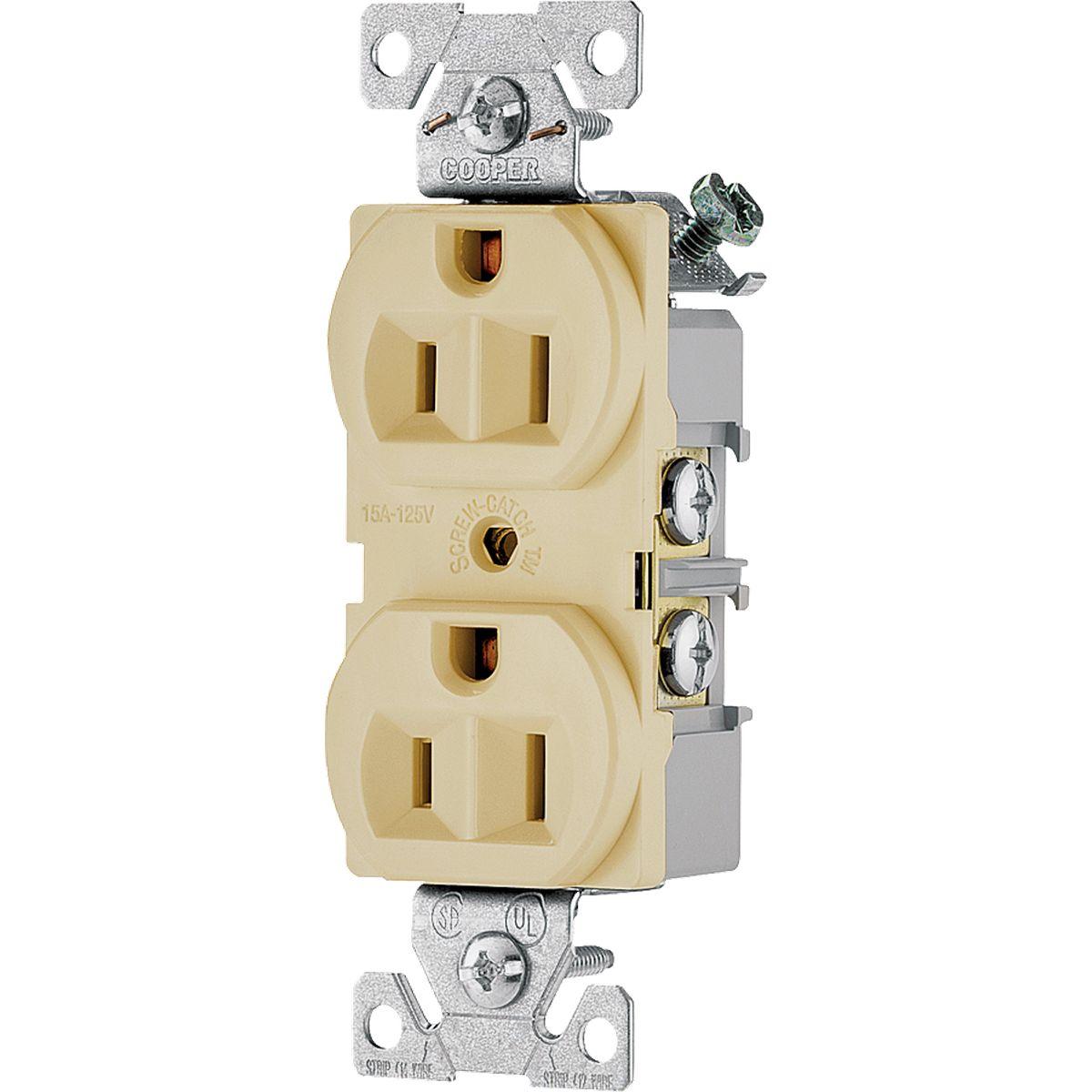 DUPLEX RECEPTACLE 15A COM IVORY