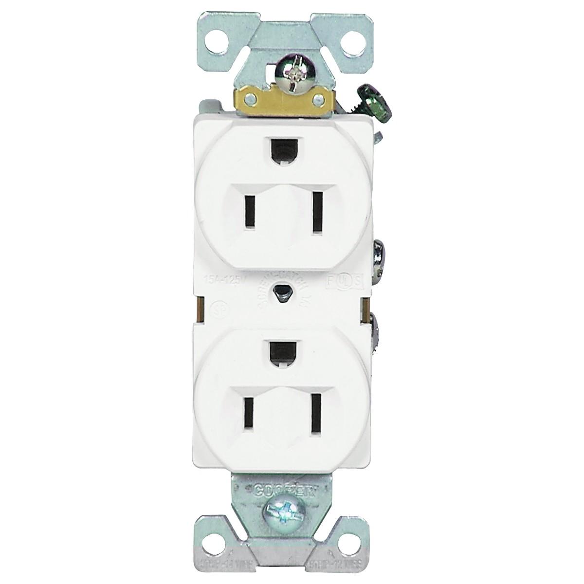 DUPLEX RECEPTACLE 15A COM WHITE