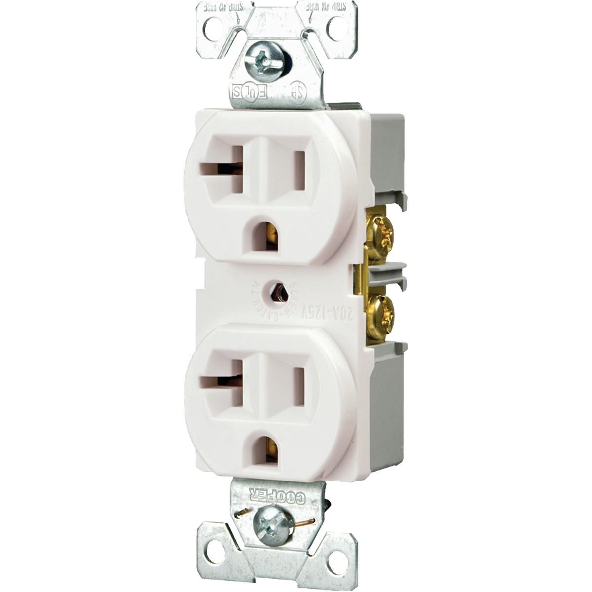 DUPLEX RECEPTACLE 20A WHITE