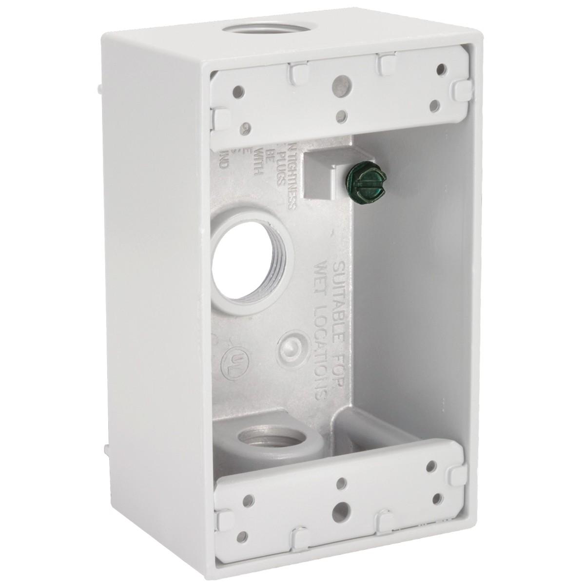 1G Outlet Box Wht 57424
