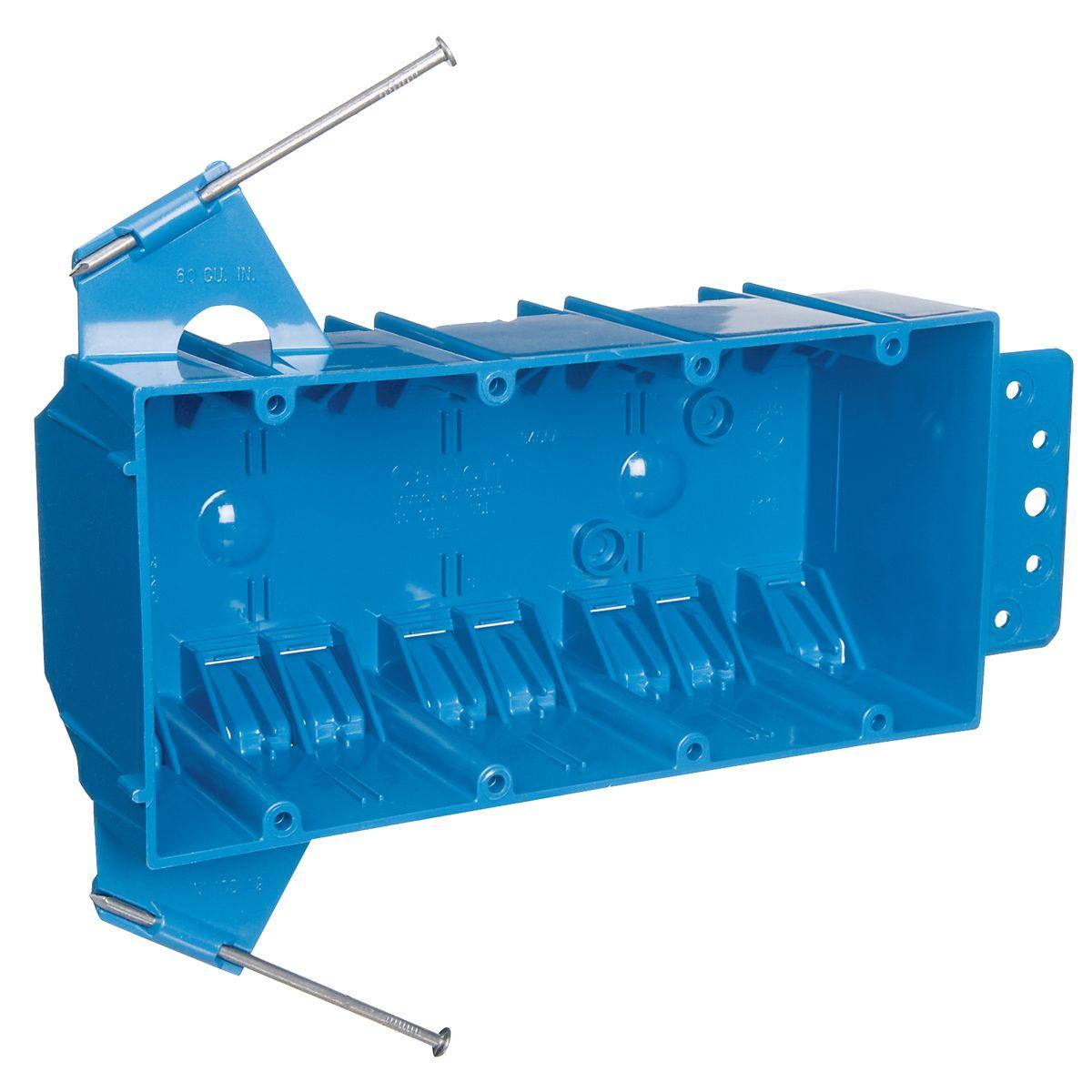 4GANG PVC OUTLET BOX W/ NAILS
