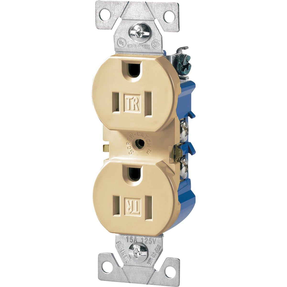 DUPLEX RECEPTACLE 15A IVORY TR