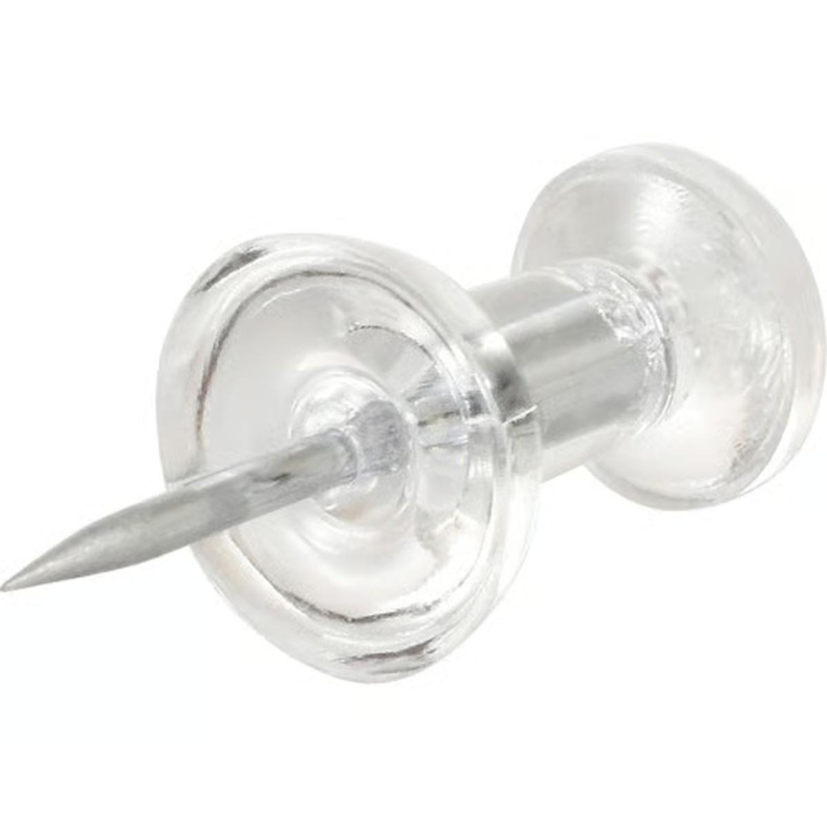 Hillman 122640 Push Pin, 3/8 in L, Plastic, Clear