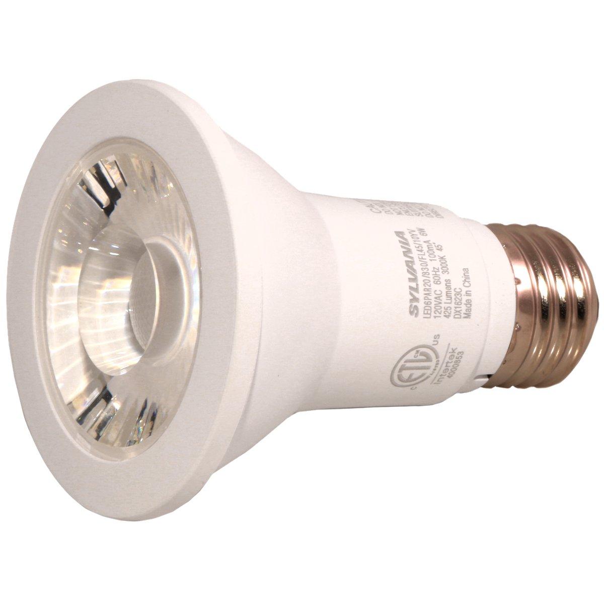 Sylvania LED Light Bulb, Flood, Spotlight, PAR20 Lamp, 50 W Equivalent, E26 Lamp Base, Warm White Light