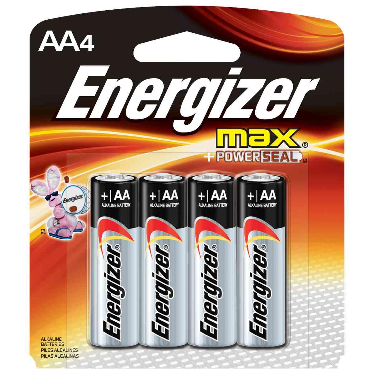 AA ENERGIZER 4PK BATTERIES