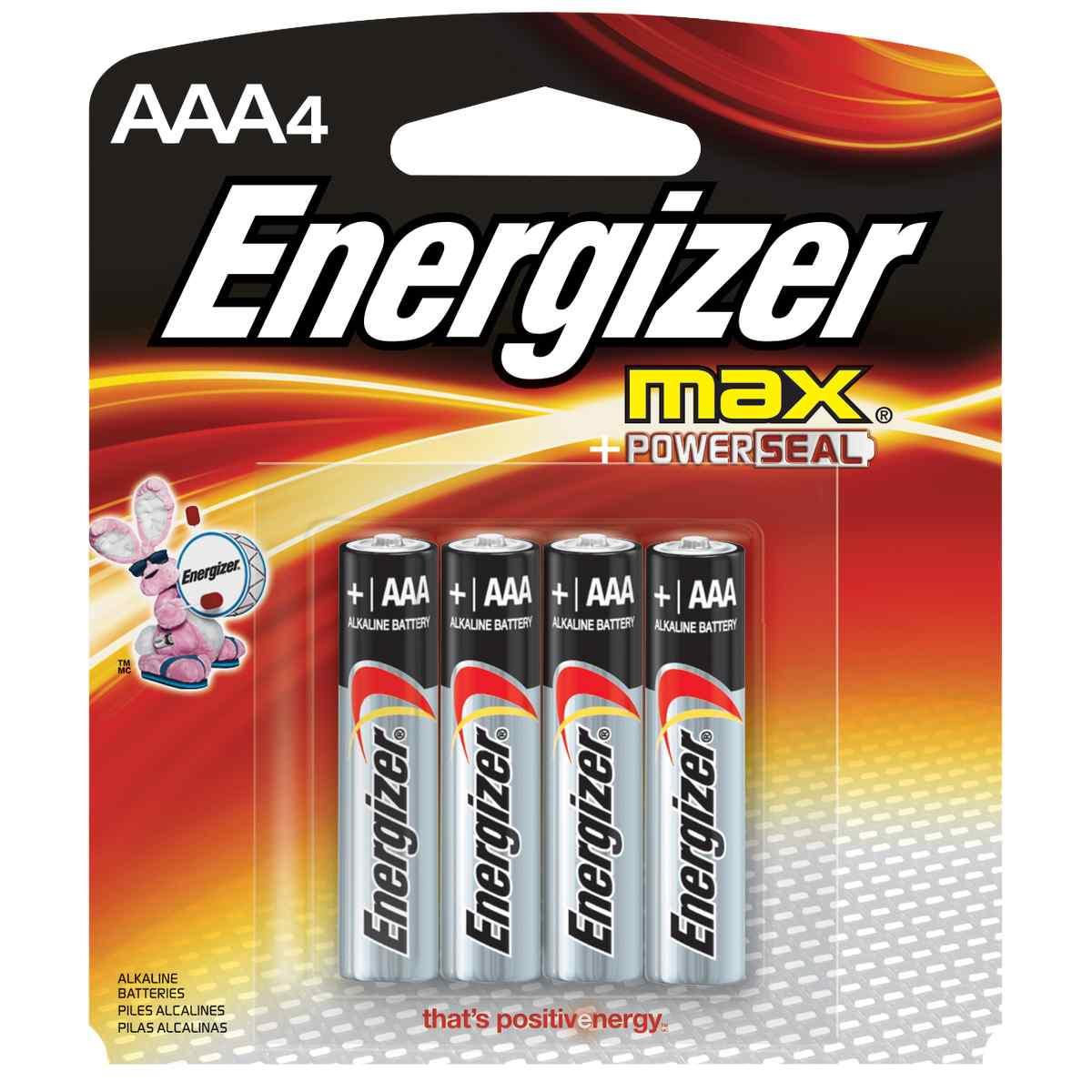 AAA 4PK ENERGIZER BATTERY