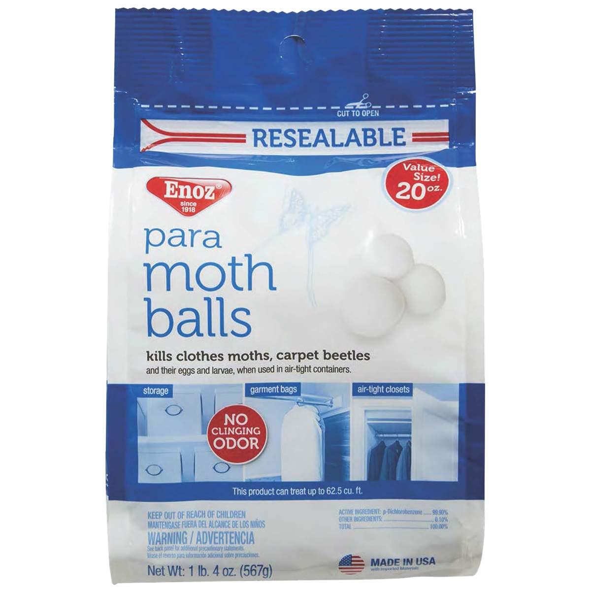 ENOZ PARA MOTH BALL 20 OZ RESEAL