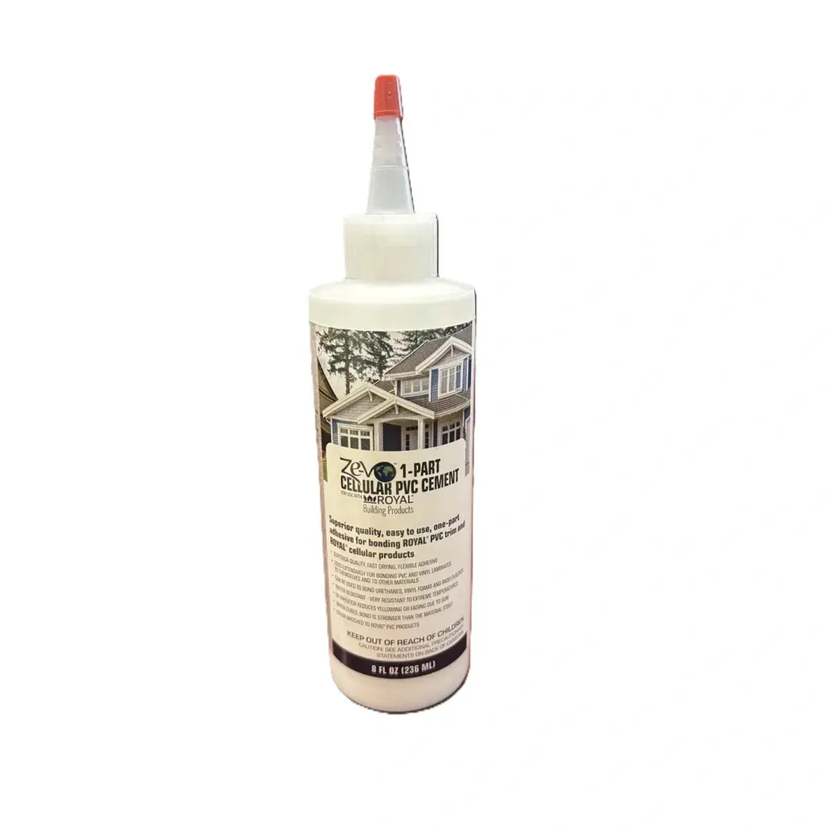 ZeVo 1-Part Cellular PVC Adhesive for Royal Trim, White 8 oz