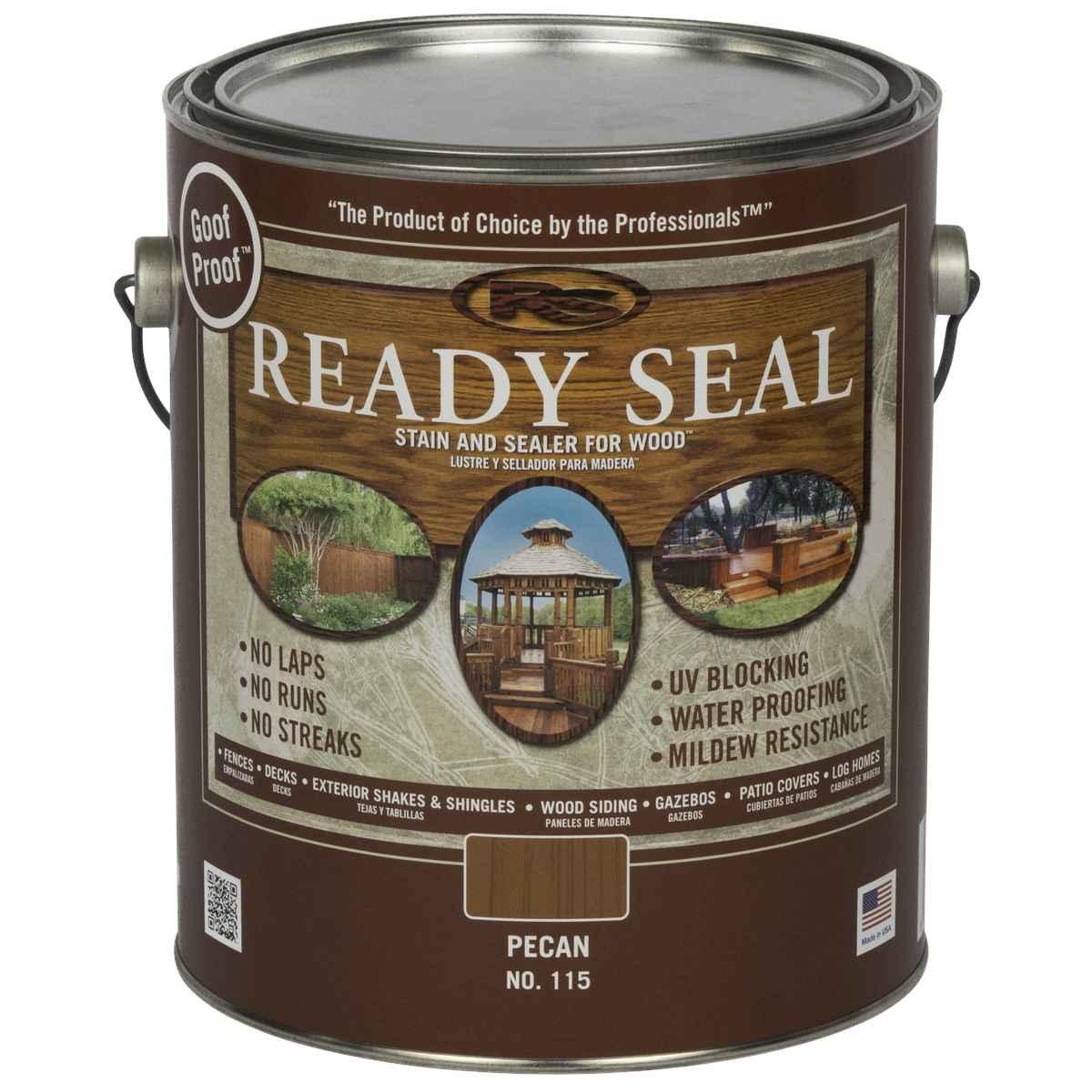 Ready Seal 115 Stain and Sealer, Pecan, 1 gal, Can
