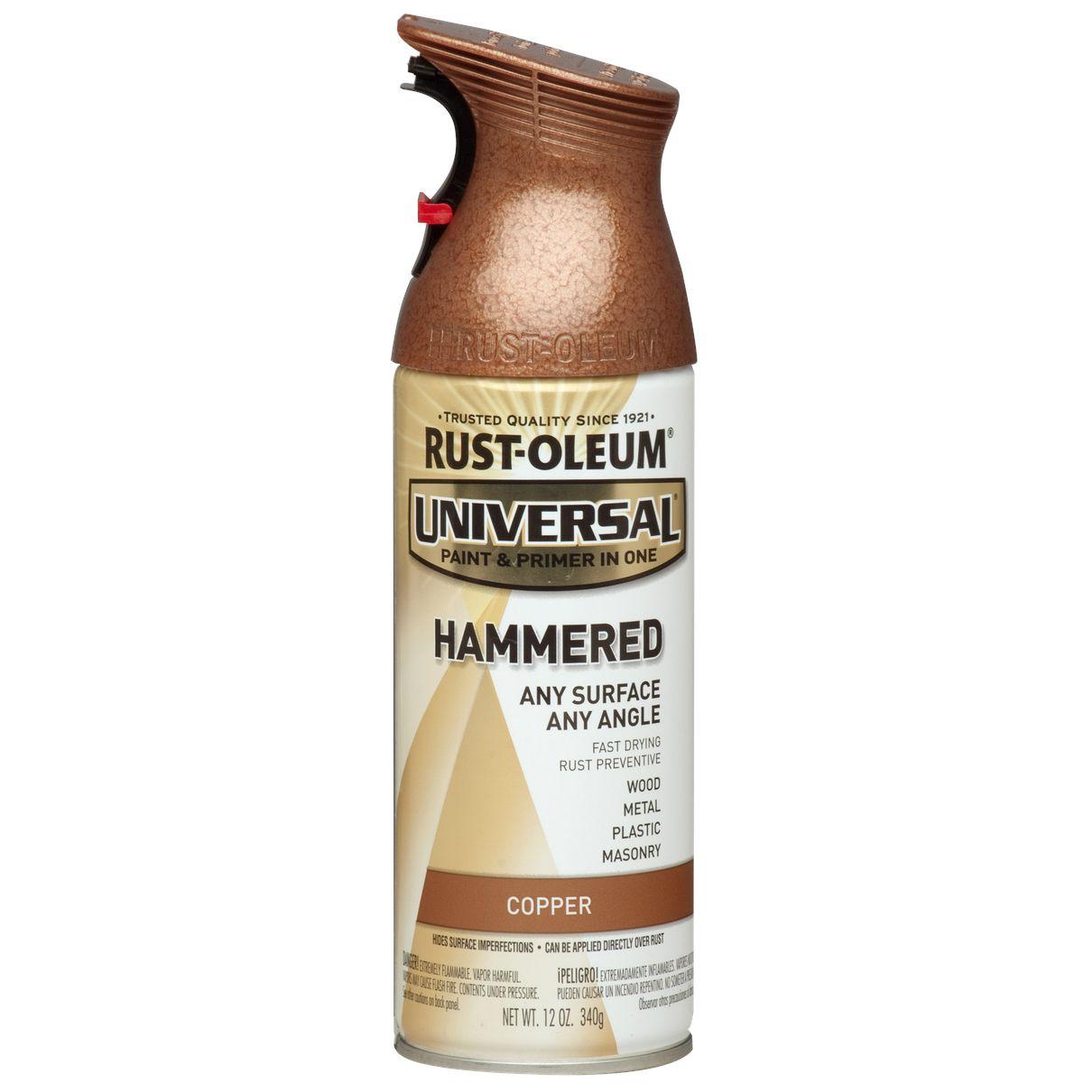Rust-Oleum 247567 Spray Paint, Hammered, Copper, 12 oz Can