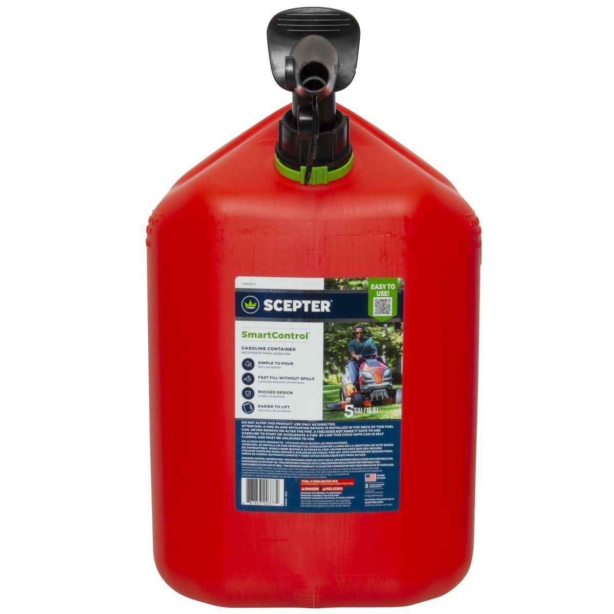 Scepter FSCG571 Gas Can, 5 gallon with Rear Handle Red Alt #1
