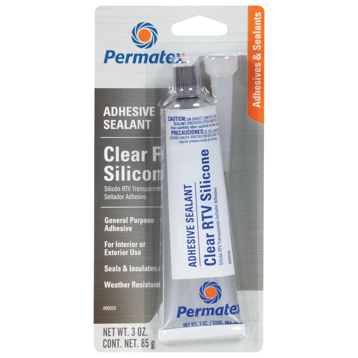 Permatex 80050 Silicone Adhesive Sealant 3 oz