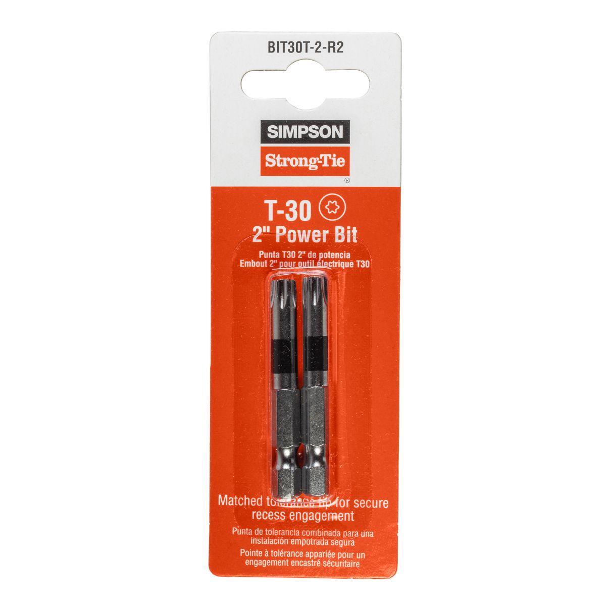 T30 Six Lobe 2In Power Bit 2Pk Alt #1