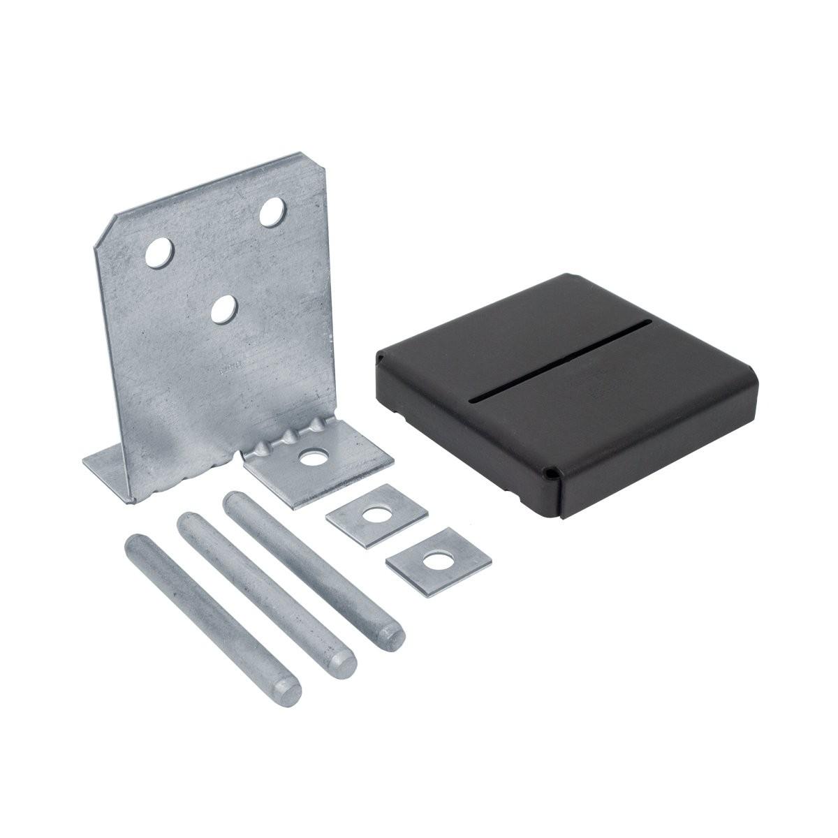 Simpson Strong-Tie CPTZ CPT66Z Concealed Post Base, 6 x 6 in Post, 12 ga Gauge, Steel, ZMAX