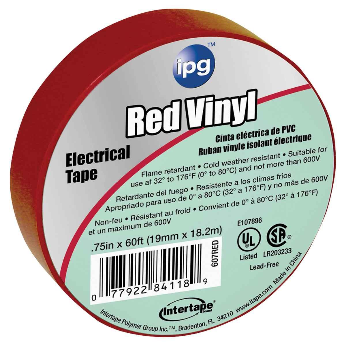 3M 3/4 PLASTIC TAPE RED