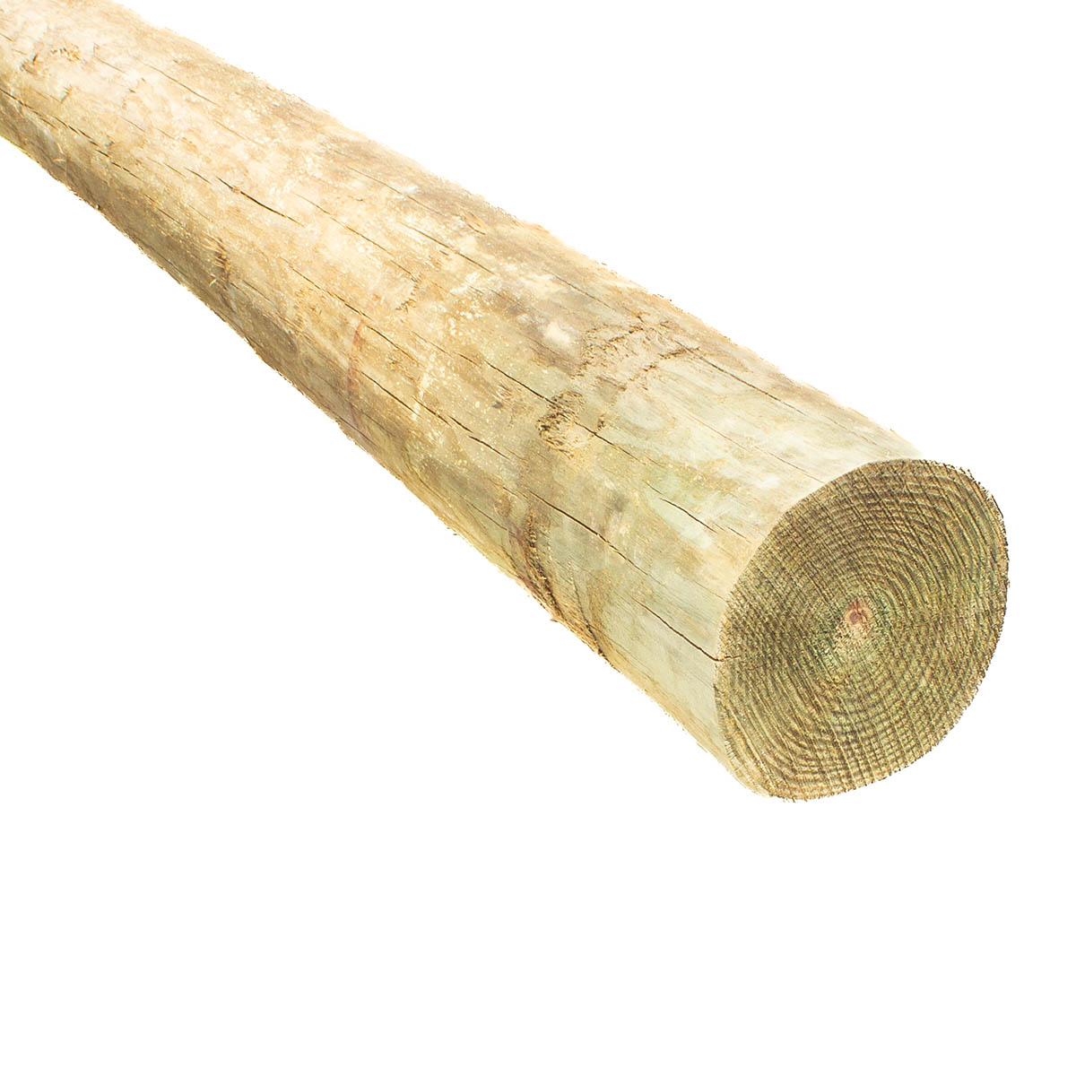 8-ft x 7-8-in Pressure Treated Wood Round Fence Post