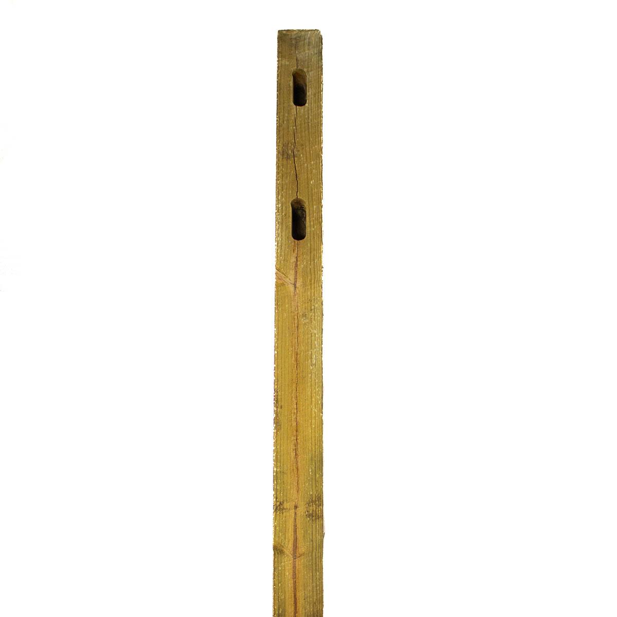 3-in x 6-in x 5-ft Pressure-Treated 2-Hole Split Rail Fence End Post