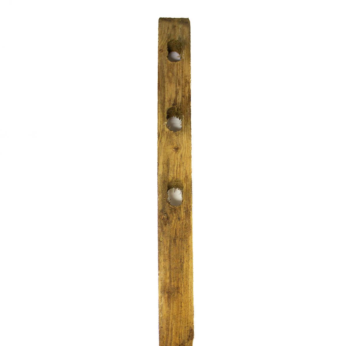 3-in x 6-in x 7-ft Pressure-Treated 3-Hole Split Rail Fence Line Post