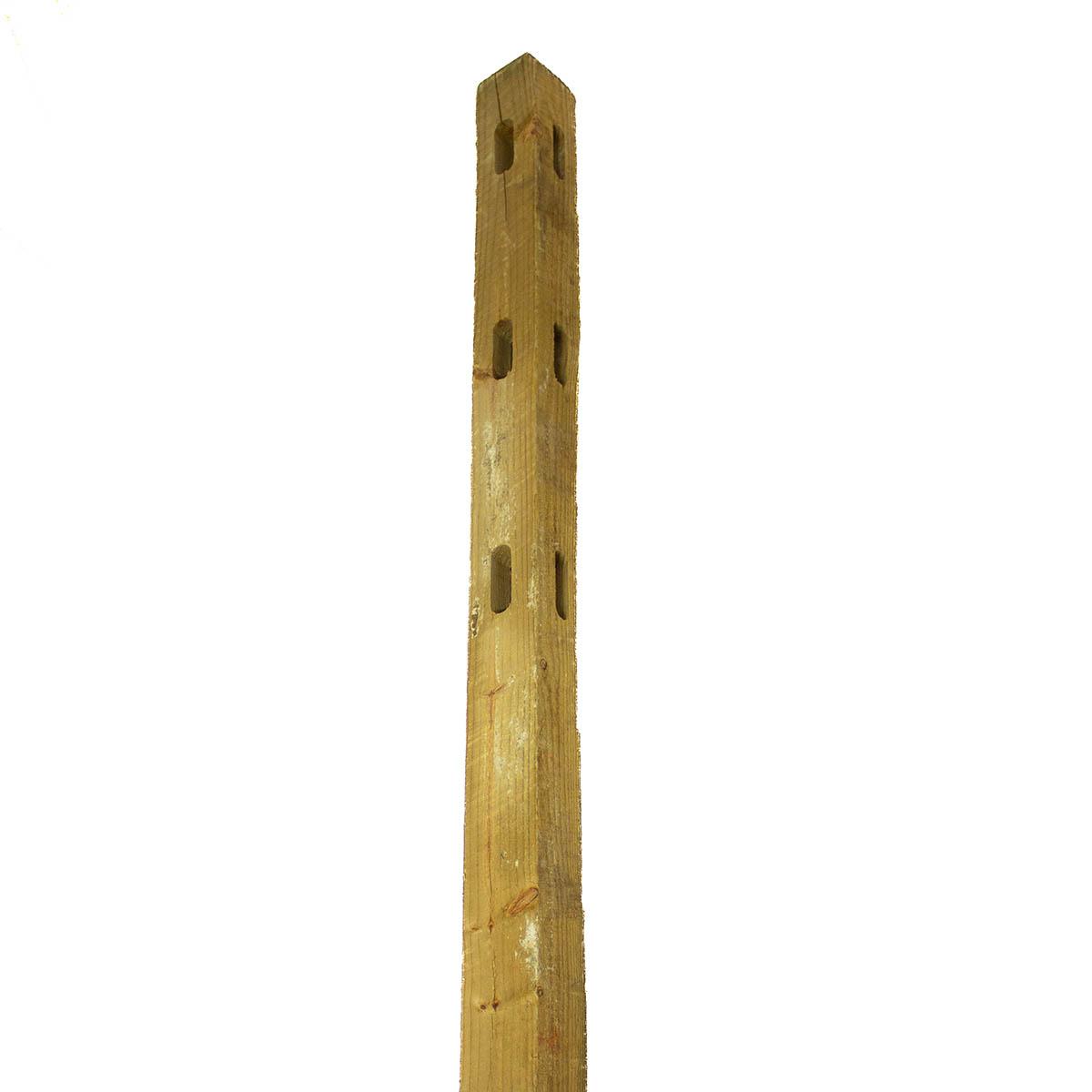 3-in x 6-in x 7-ft Pressure-Treated 3-Hole Split Rail Fence Corner Post