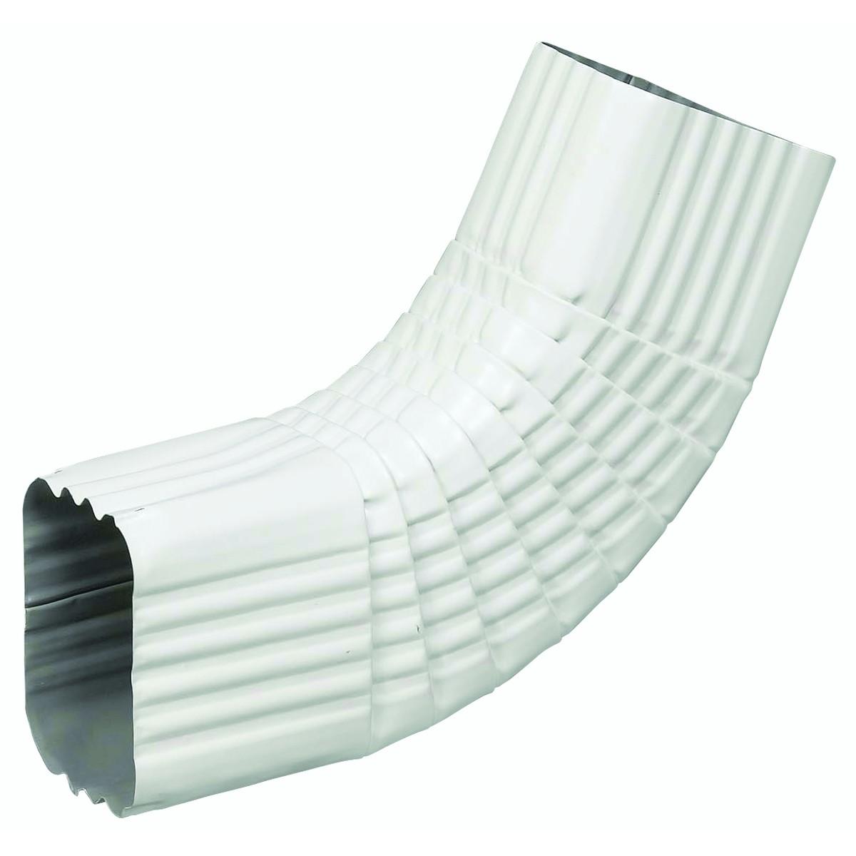 ELBOW 75 DEG 3"B WHT ALUM