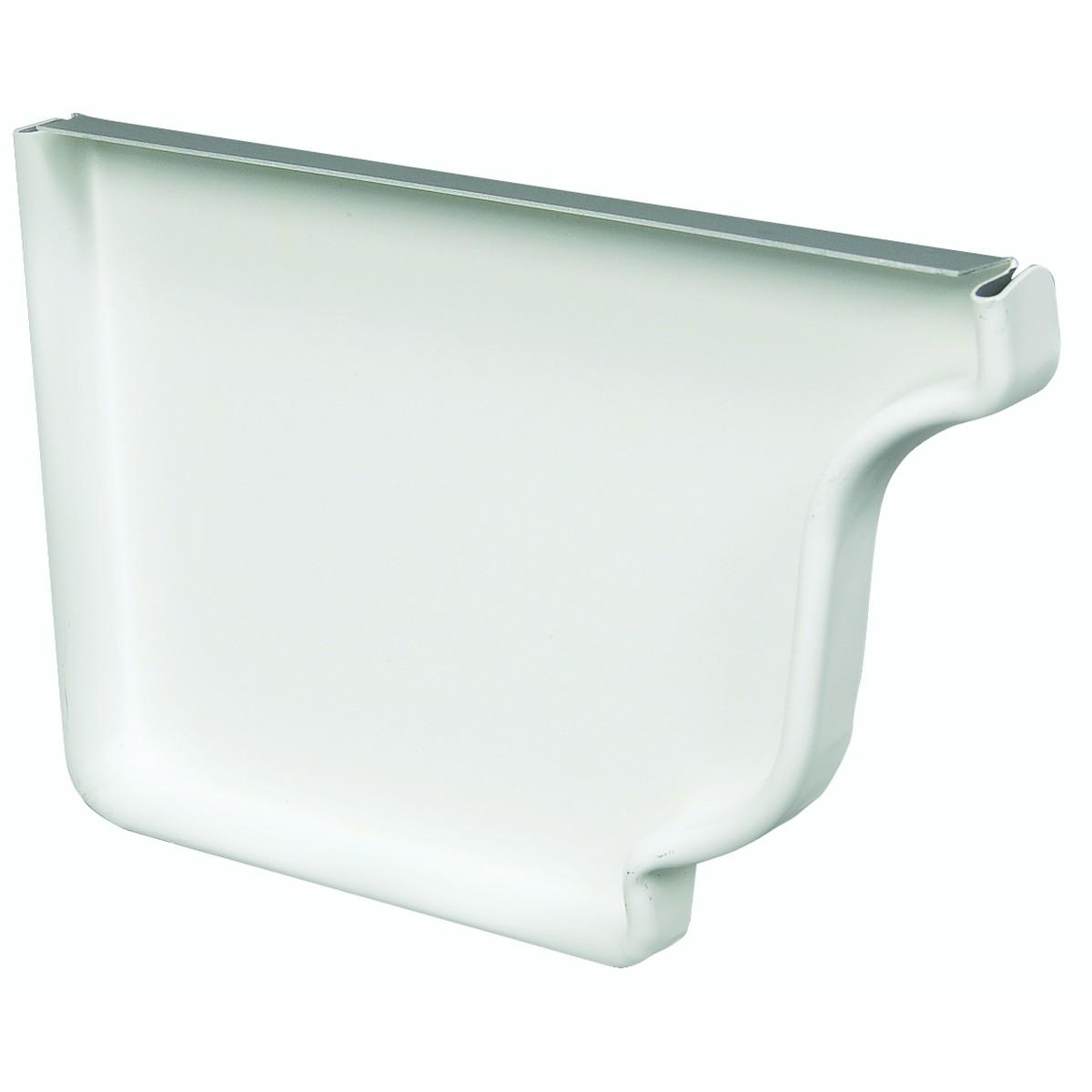 END CAP 5"K LH WHT ALUM