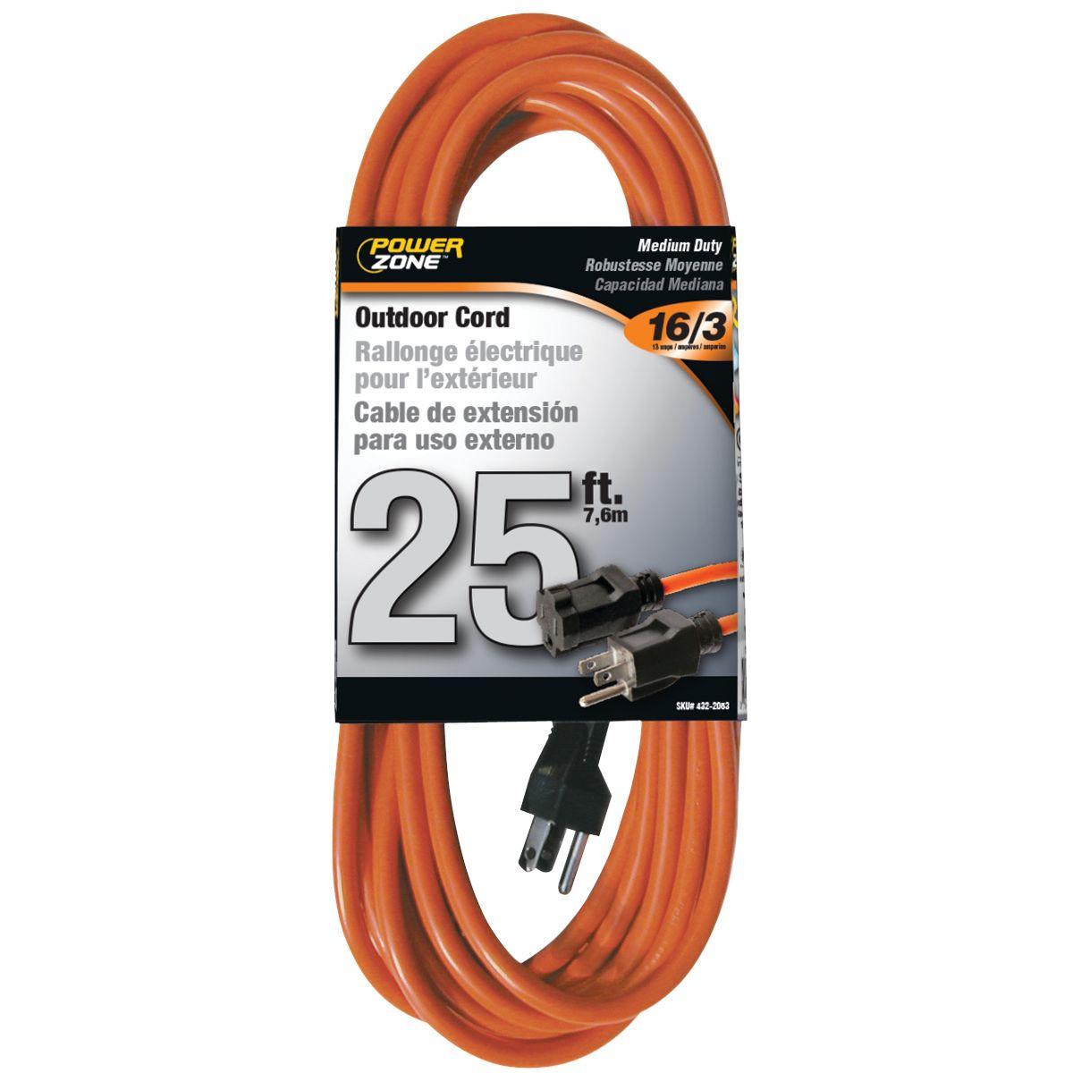02307 OR EXT CORD 16/3 25'