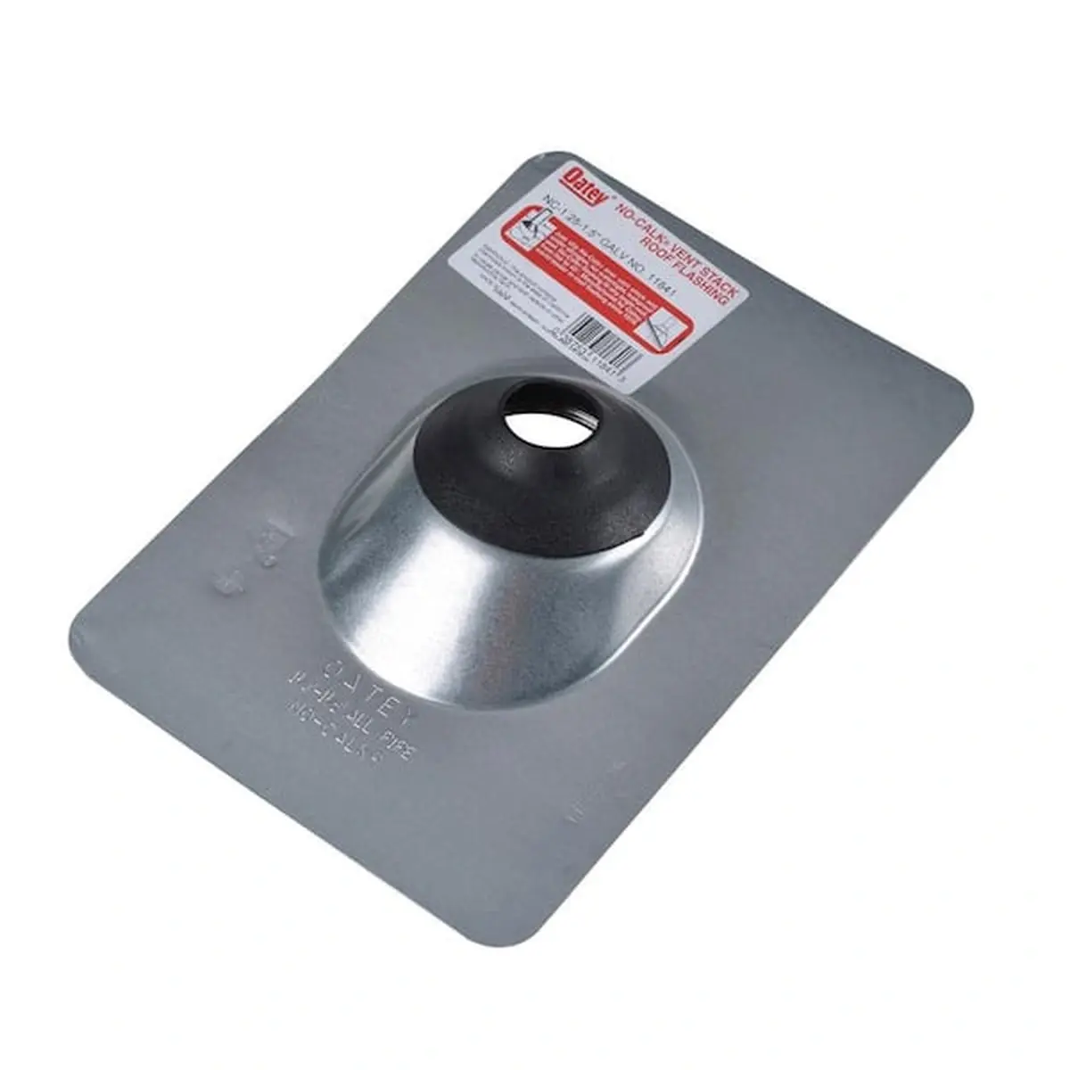 Hercules No-Calk Series 11841 Roof Flashing, 12-1/2 in OAL, Galvanized Steel, 9 in OAW