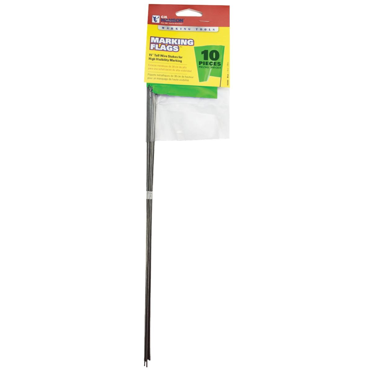 STAKE FLAG LIME GREEN 10PK 15"