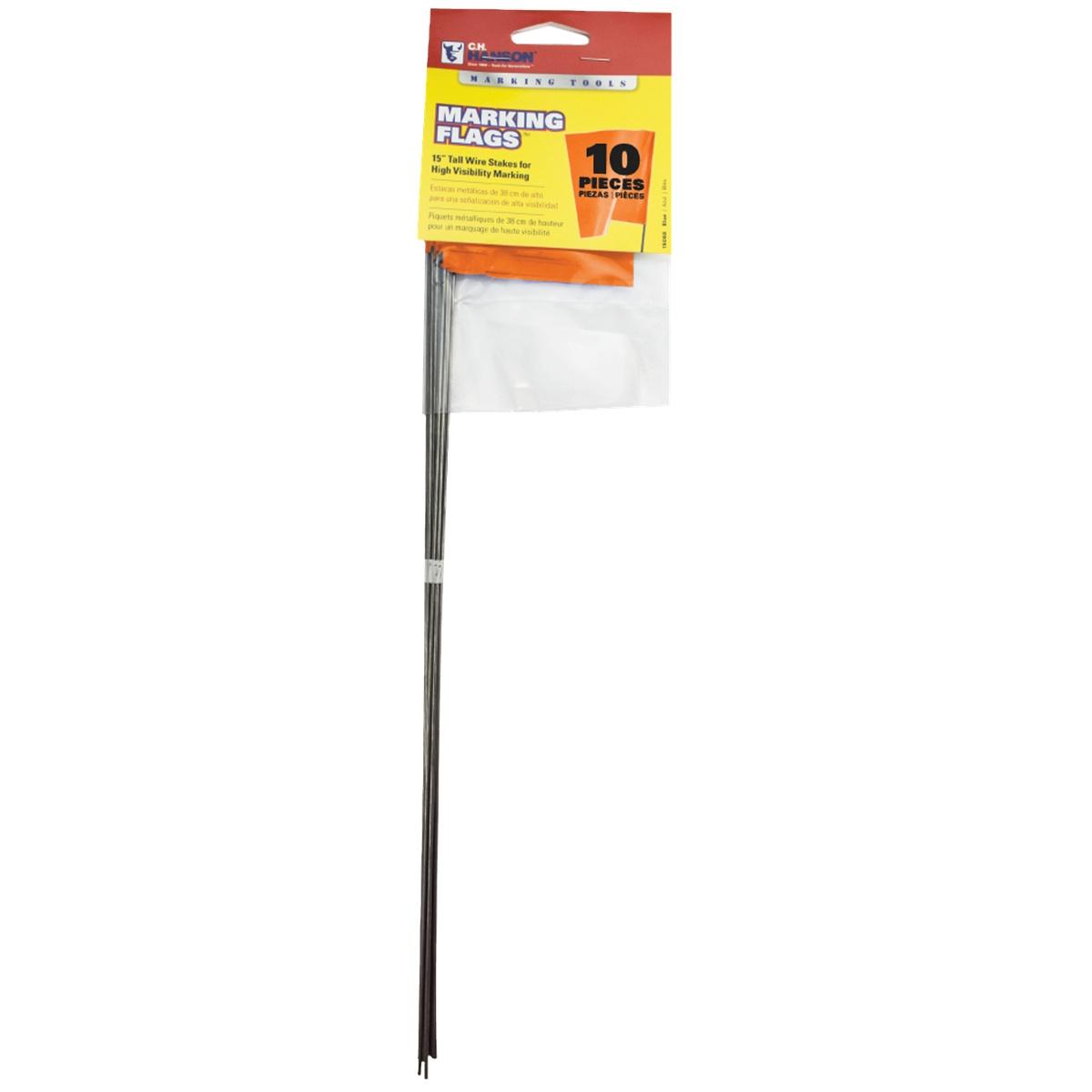 STAKE FLAG ORANGE 10PK 15"