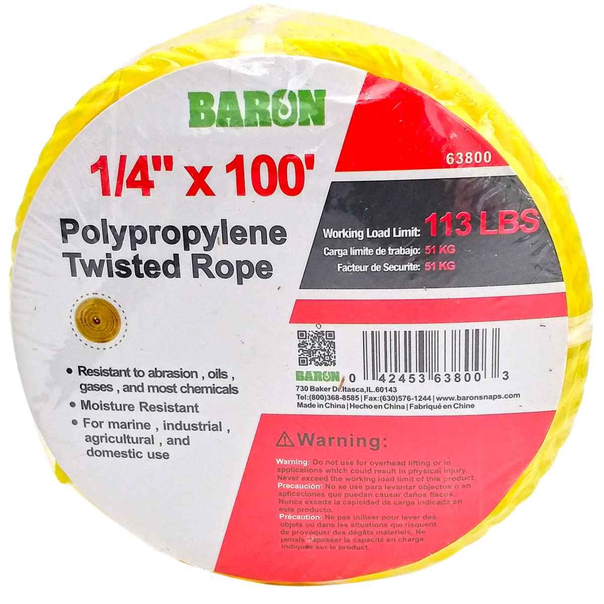 1/4 X 100' TW POLY ROPE 16360