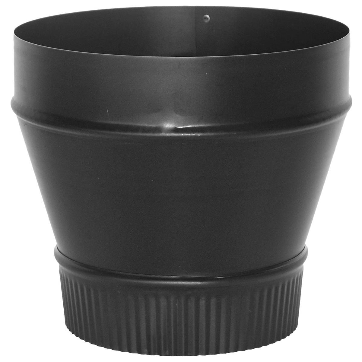 8" X 6" BLACK PIPE REDUCER 24GA