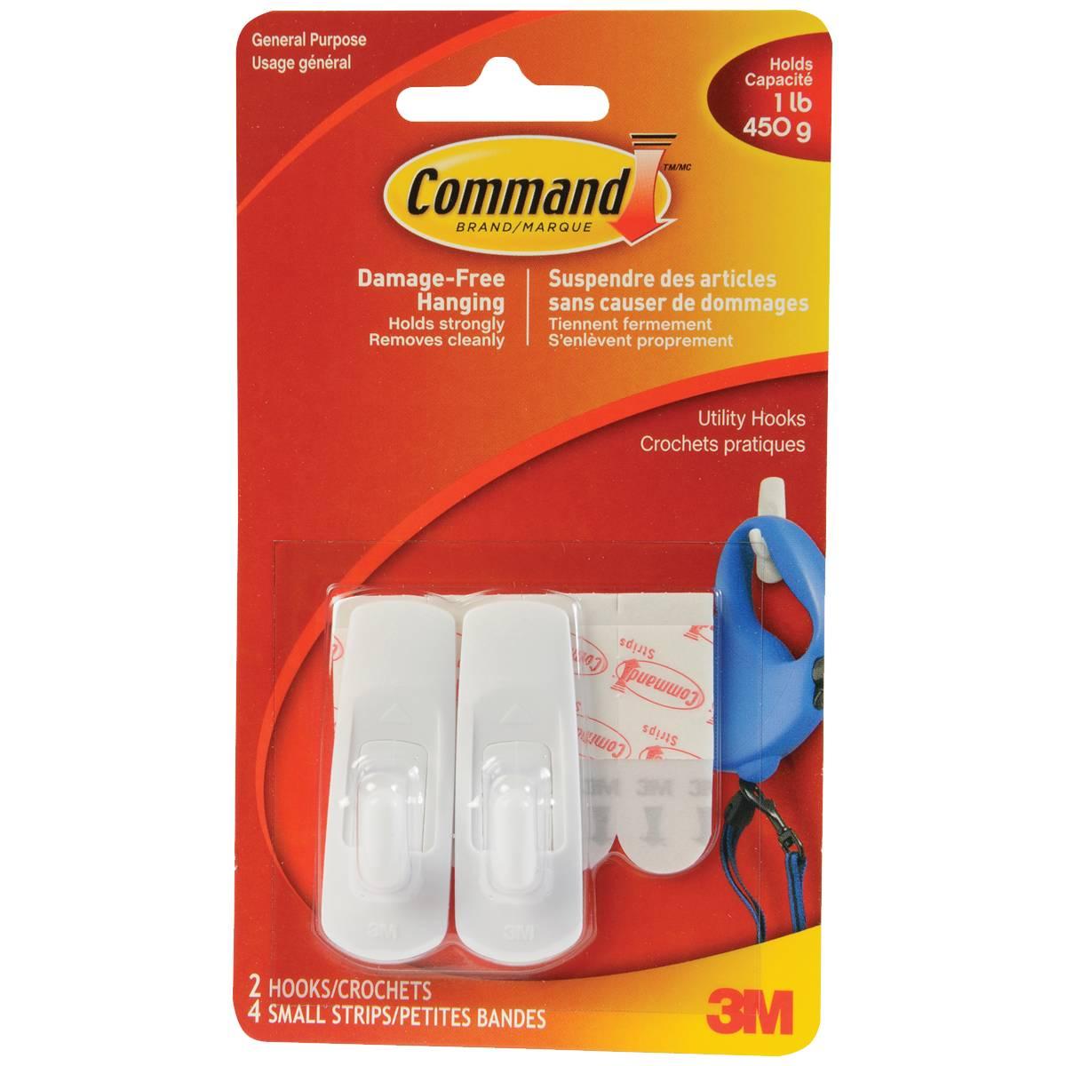 COMMAND SMALL UTILITY HOOK WHITE