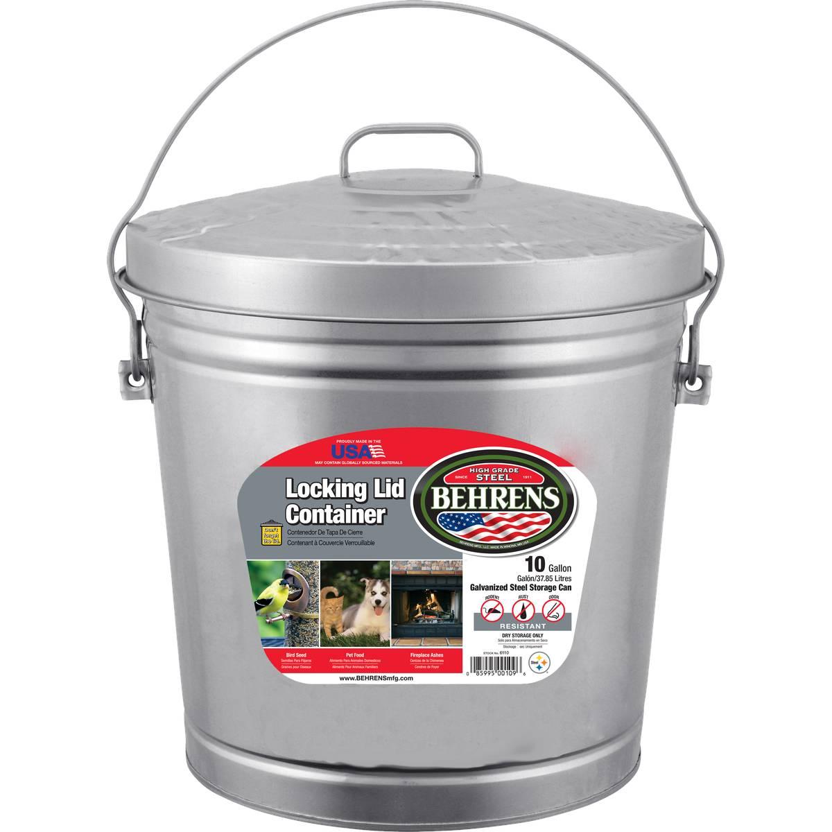 GARBAGE CAN GALV 10 GALLON