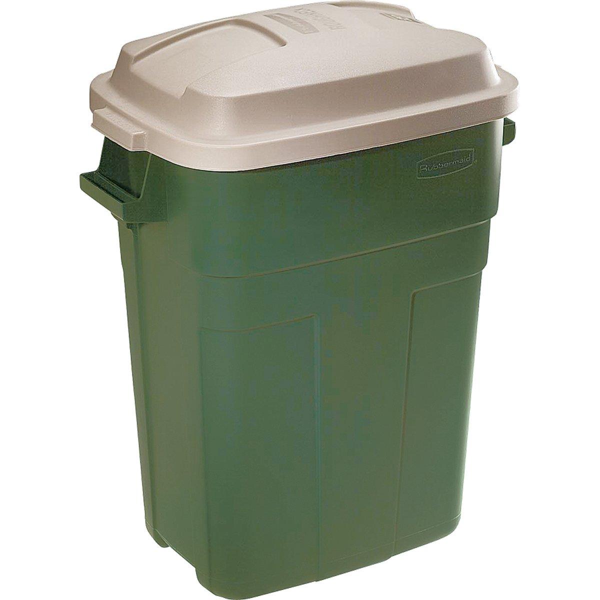 Rubbermaid 30 gal Evergreen Plastic Trash Can