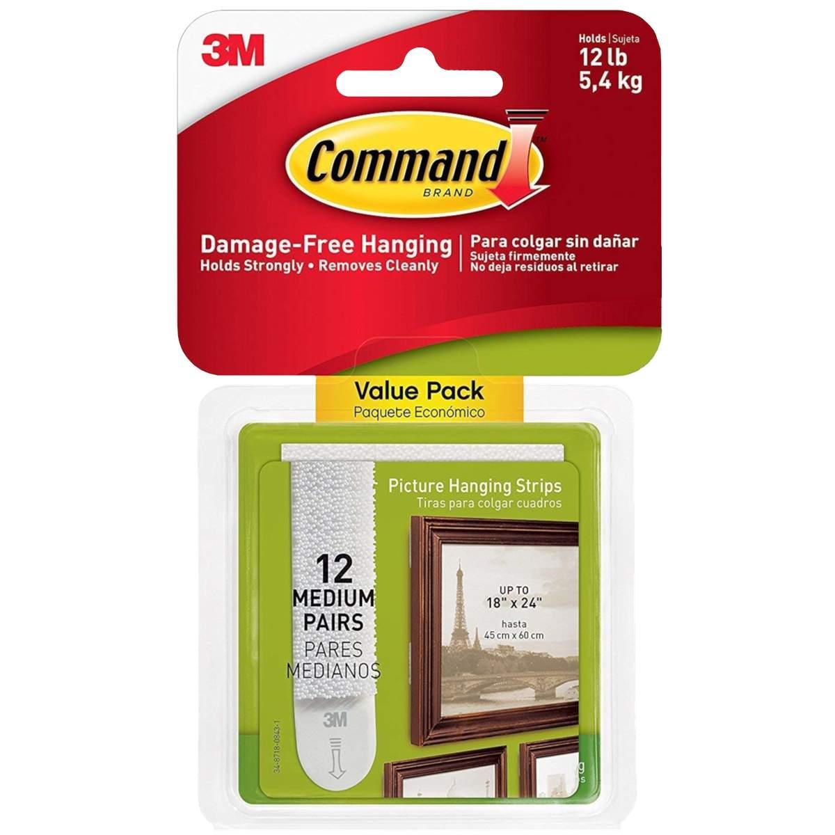 COMMAND 17204-12ES MED PICTURE STRIP 3LB