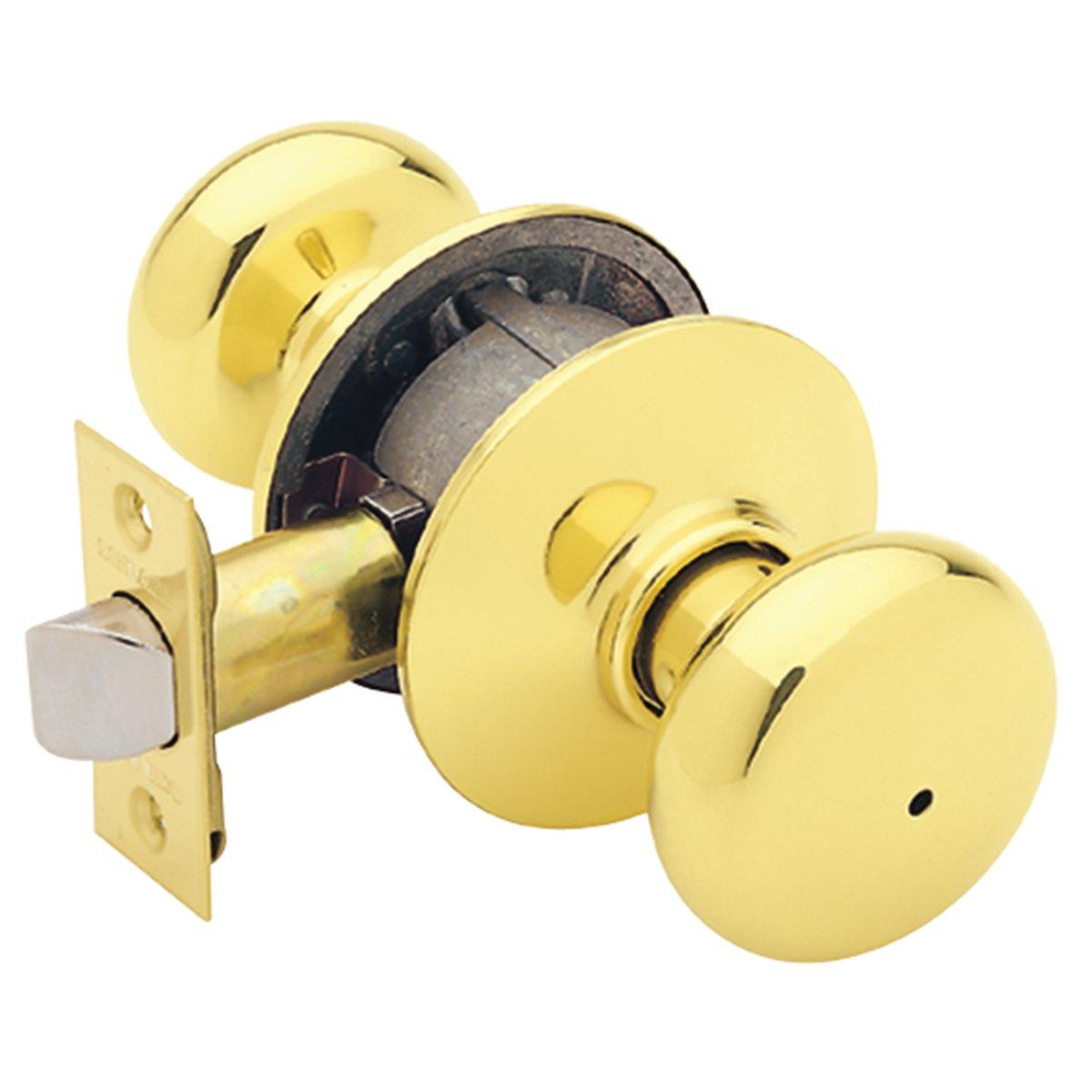 Schlage Plymouth Bright Brass Finish Privacy Door Lockset for Bed/Bath