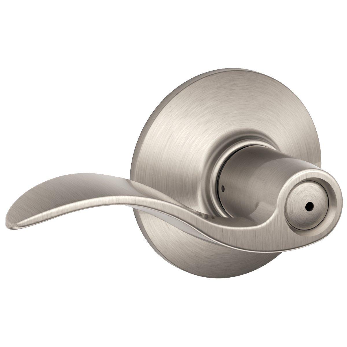 Schlage F Series Accent Privacy Lever in Satin Nickel