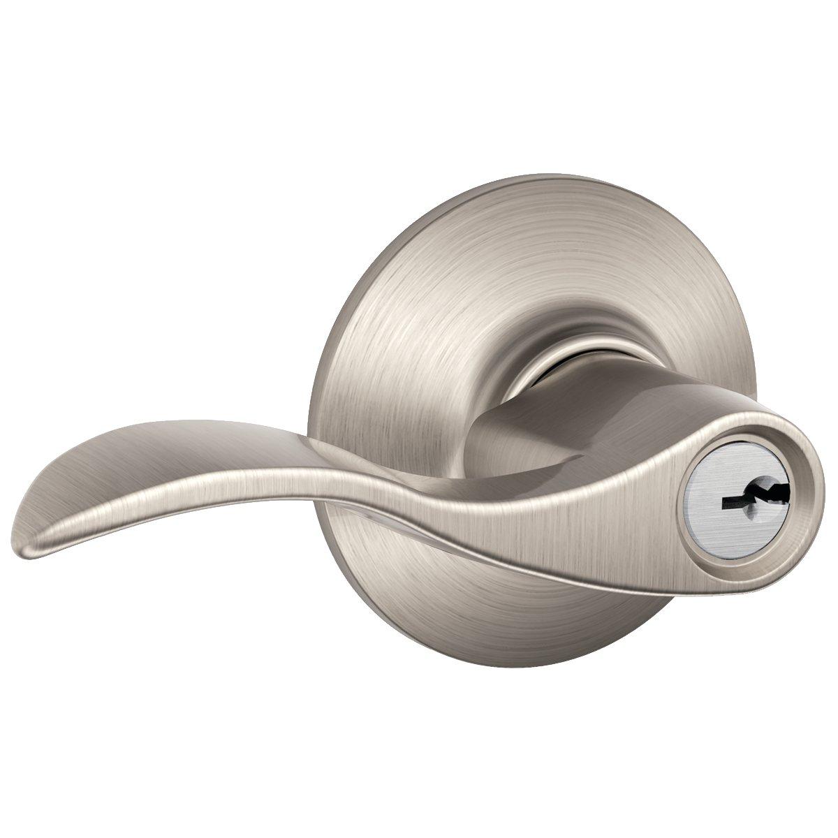 Schlage Accent Series Entry Lever in Satin Nickel
