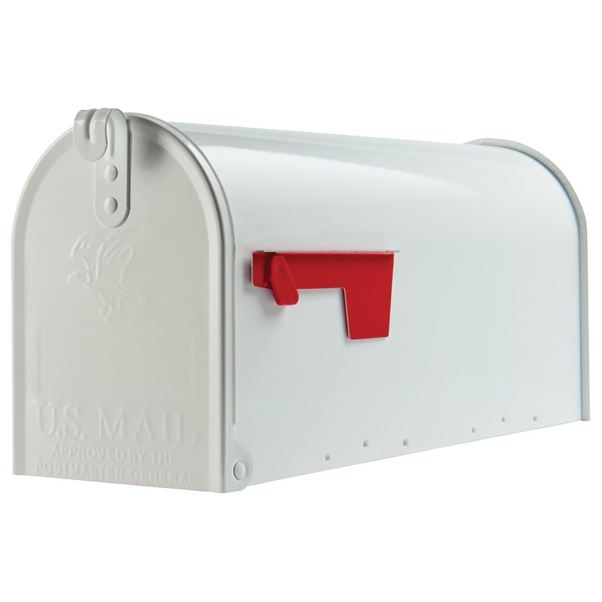 MAILBOX STANDARD POST MNT WHITE