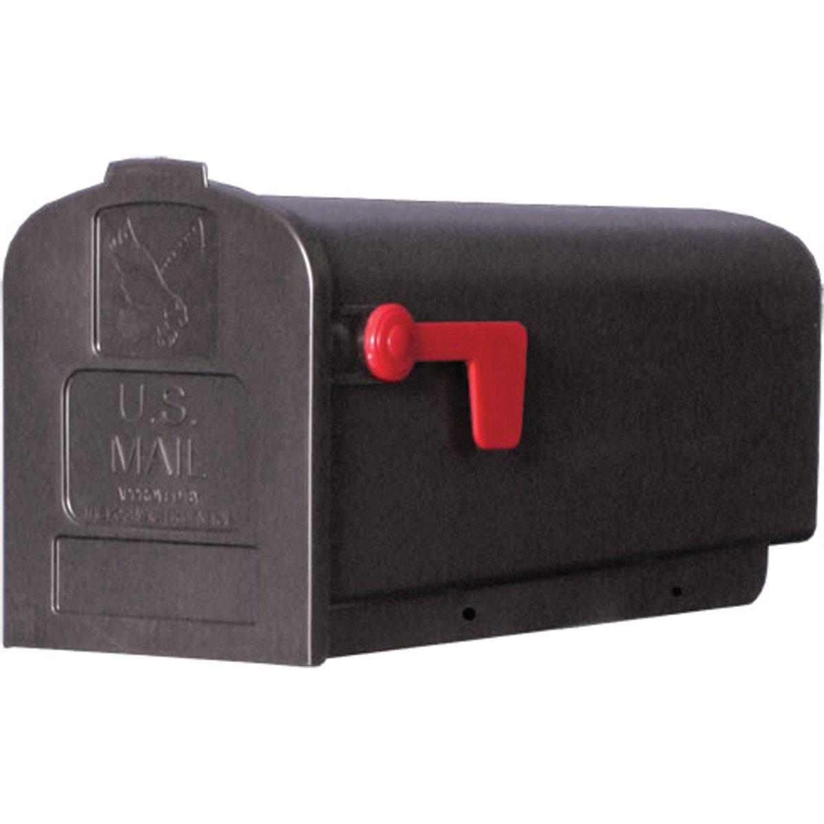 MAILBOX STANDARD POLY BLACK