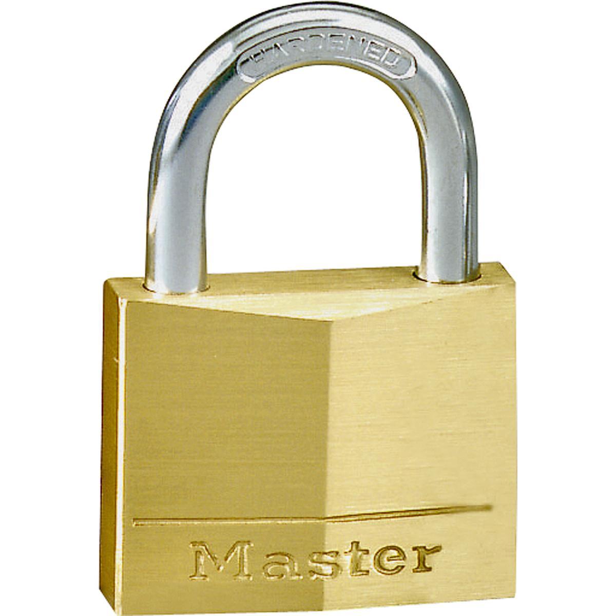 Master Lock 3/16" Brass Padlock Steel Shackle
